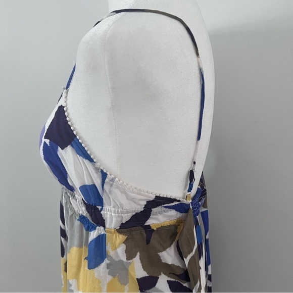 Y2K AEO Floral Print Cotton Spaghetti Strap Knee Length Dress |Size 6| - Picture 4 of 8